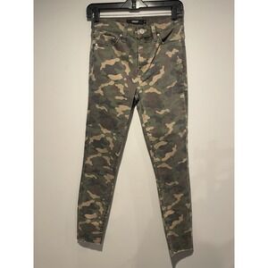 Hudson Barbara Super Skinny Green German Army Camo Ankle Jeans Womens Sz 26 NEW